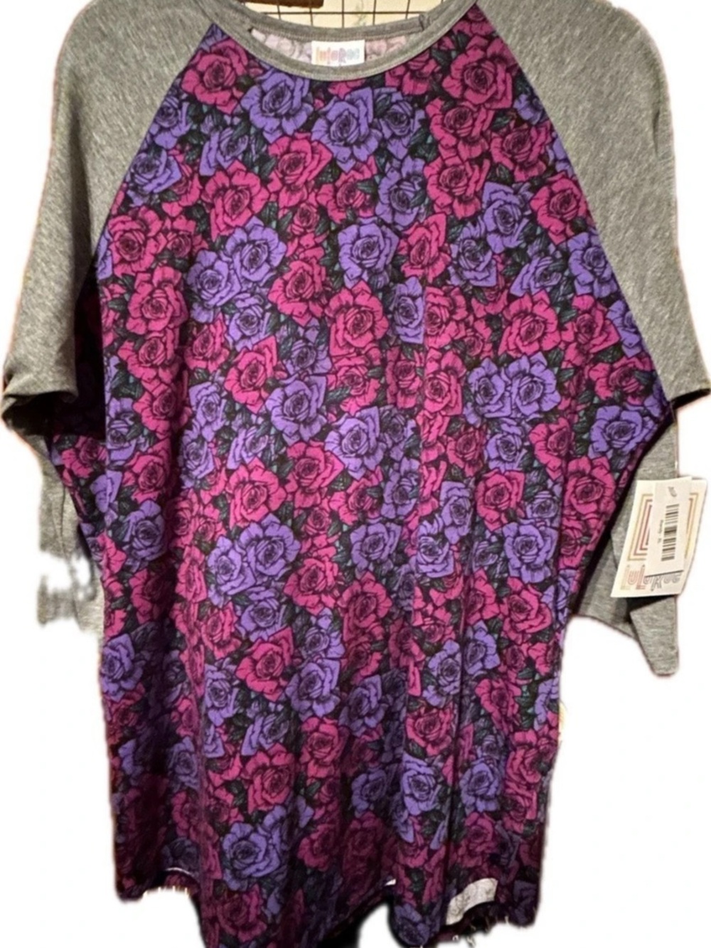 LuLaRoe Randy Tee Floral Purple & Pink Size XL NWT Super Soft